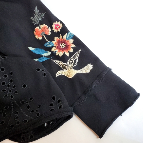 Johnny Was Floral Junia French Terry Cotton Zip Up Hoodie Jacket - Picture 12 of 15